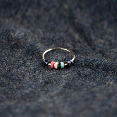 925 Sterling Silver Oil Drip Ring